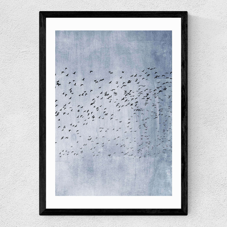 Moving On (Blue) Medium Black Frame Moving On (Blue) Medium Black Frame