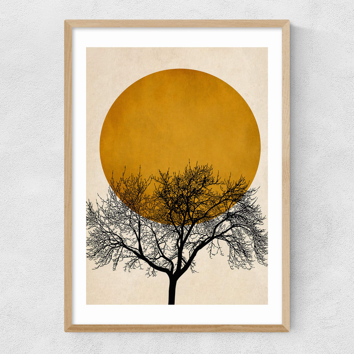 Winter Morning Narrow Oak Frame