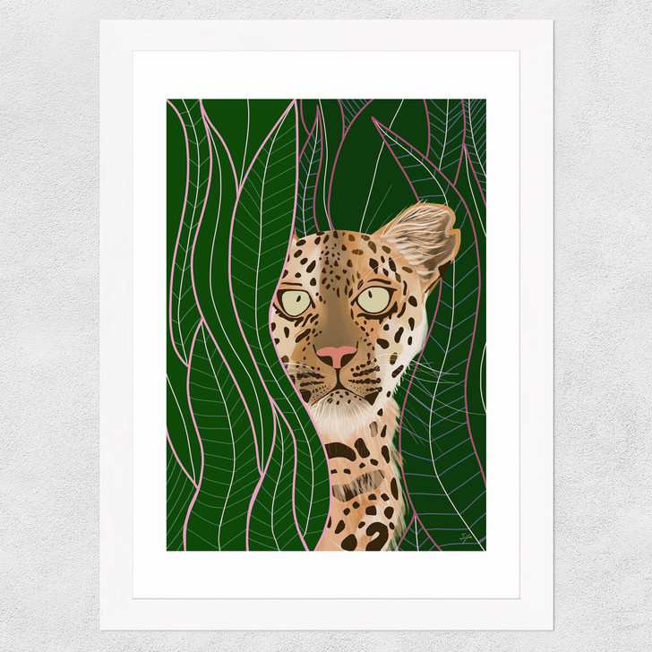 The Leopard Wide White Frame The Leopard Wide White Frame