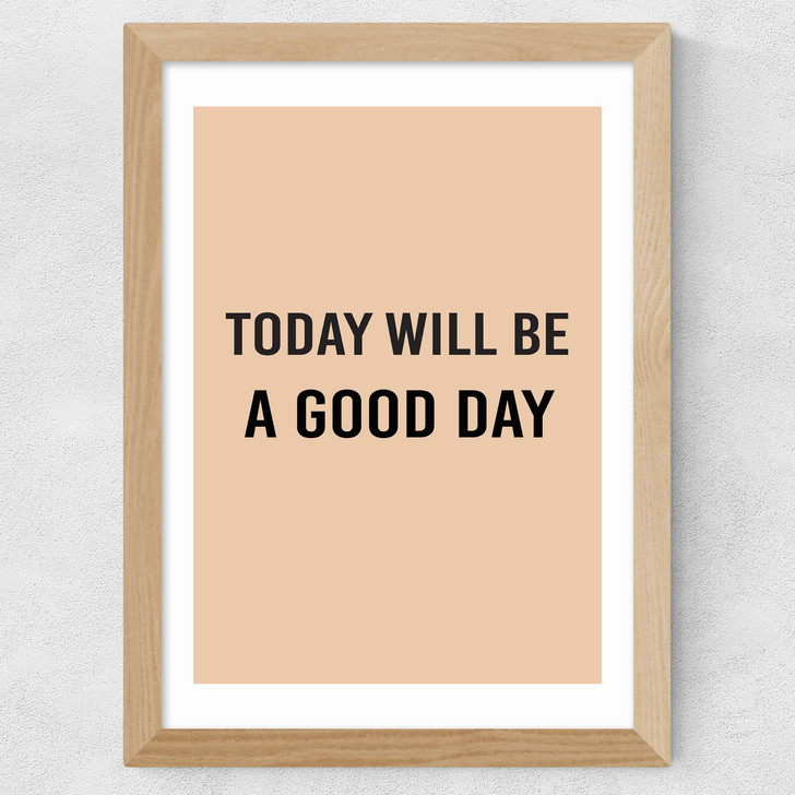 A Good Day Wide Oak Frame