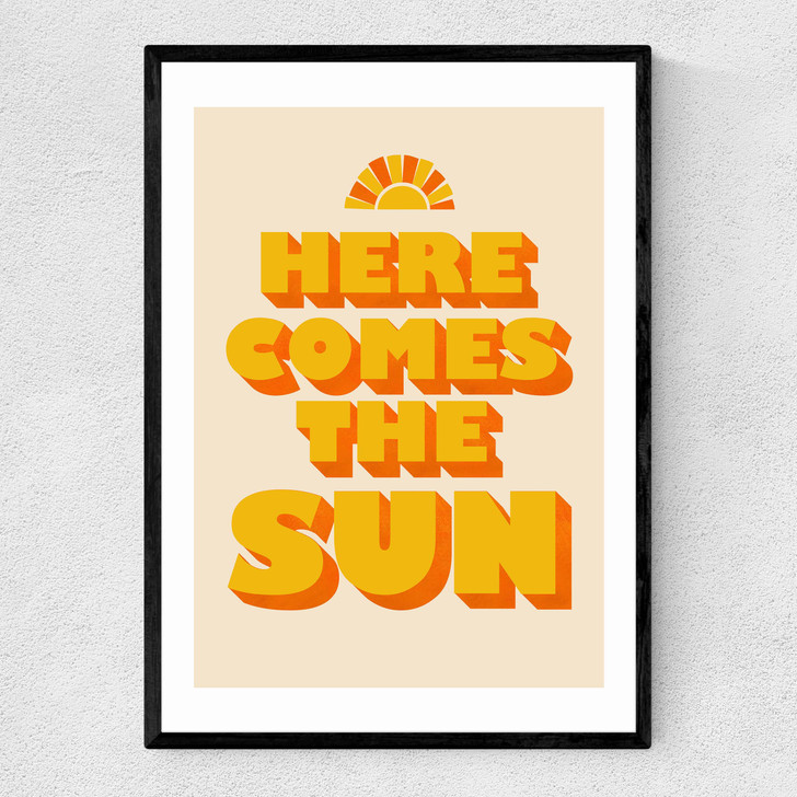 Here Comes the Sun Narrow Black Frame Here Comes the Sun Narrow Black Frame