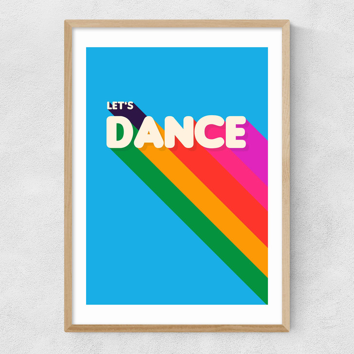 Let's Dance by ShowMeMars Narrow Oak Frame Let's Dance by ShowMeMars Narrow Oak Frame