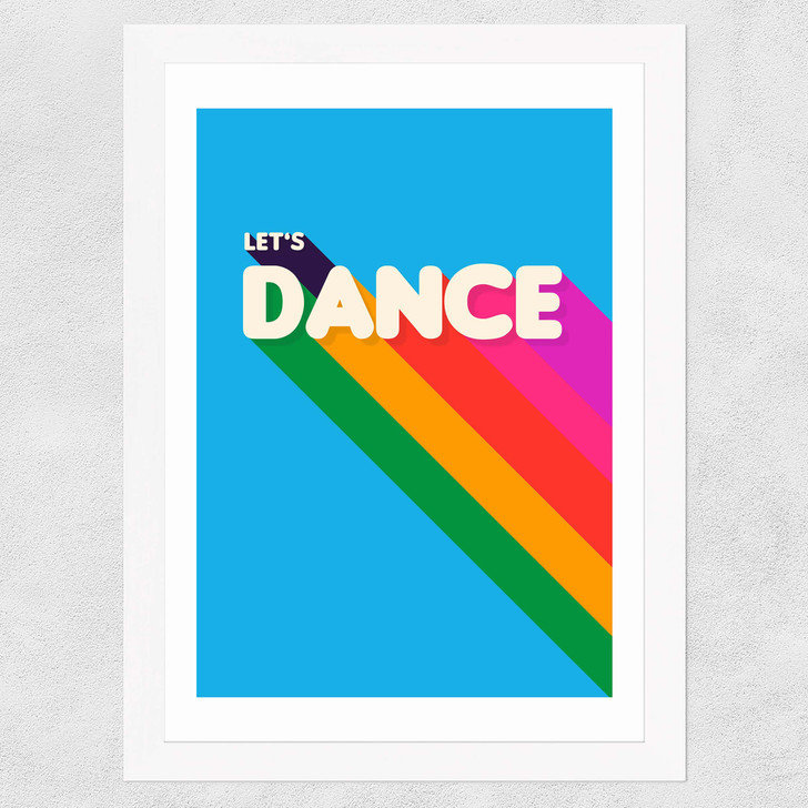 Let's Dance by ShowMeMars Wide White Frame Let's Dance by ShowMeMars Wide White Frame
