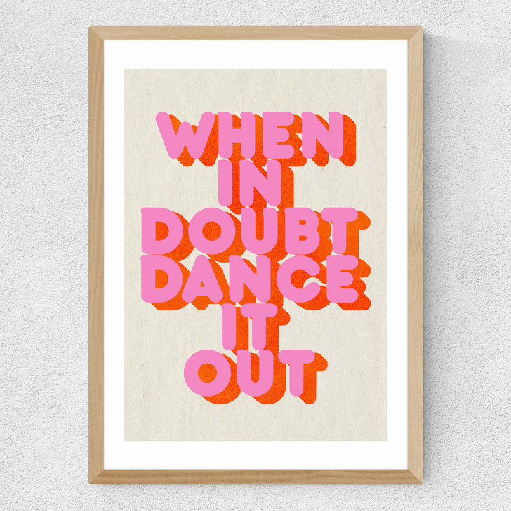 When In Doubt Medium Oak Frame