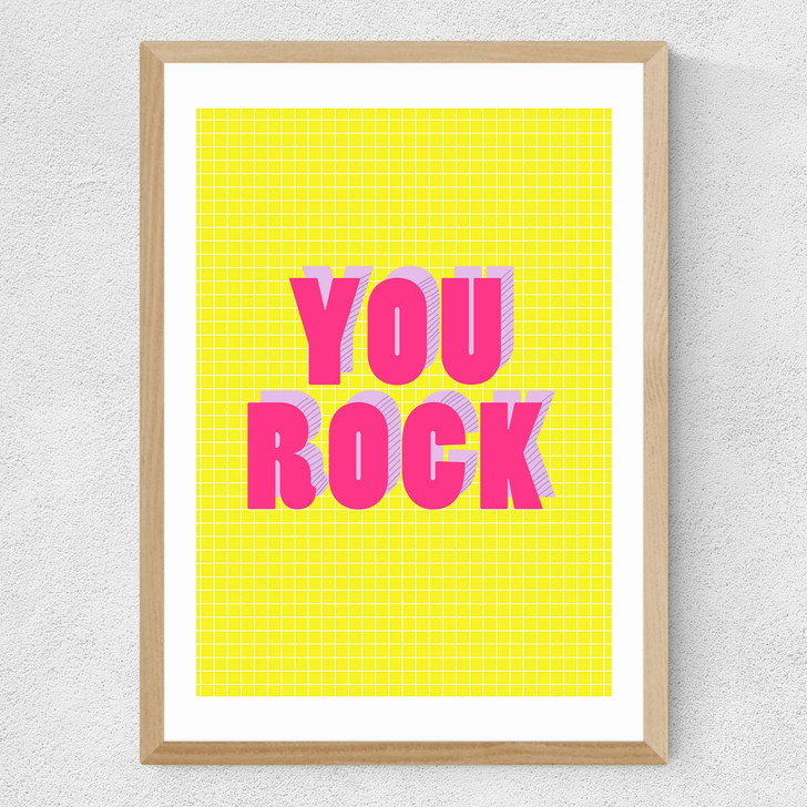 You Rock Medium Oak Frame