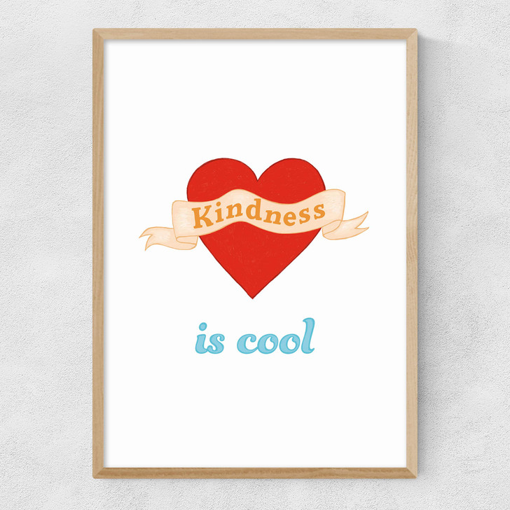 Kindness is Cool Narrow Oak Frame Kindness is Cool Narrow Oak Frame