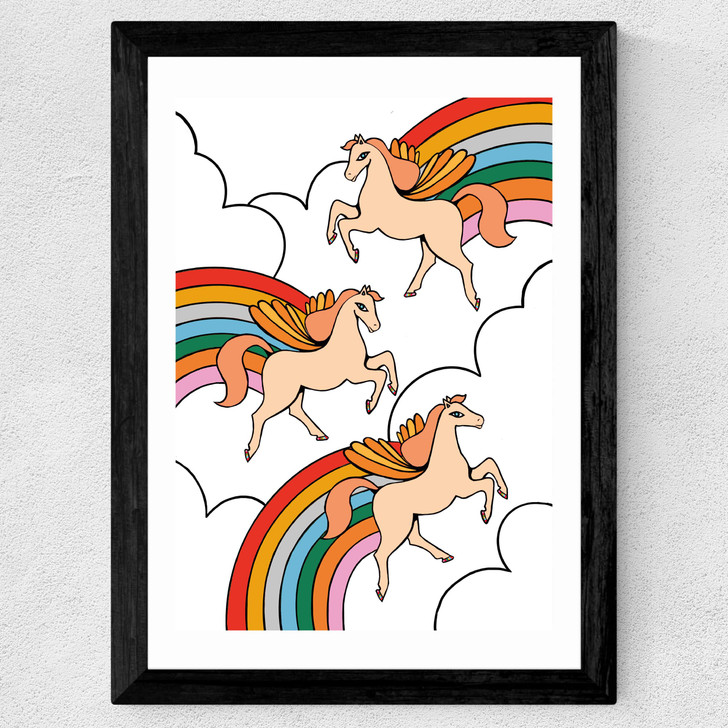 Pegasus Rainbow Wide Black Frame Pegasus Rainbow Wide Black Frame
