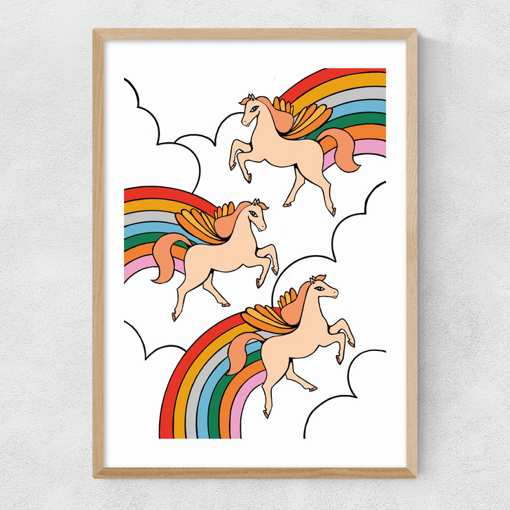 Pegasus Rainbow Narrow Oak Frame Pegasus Rainbow Narrow Oak Frame