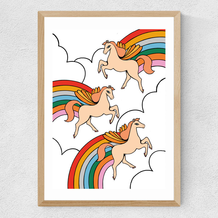 Pegasus Rainbow Medium Oak Frame Pegasus Rainbow Medium Oak Frame
