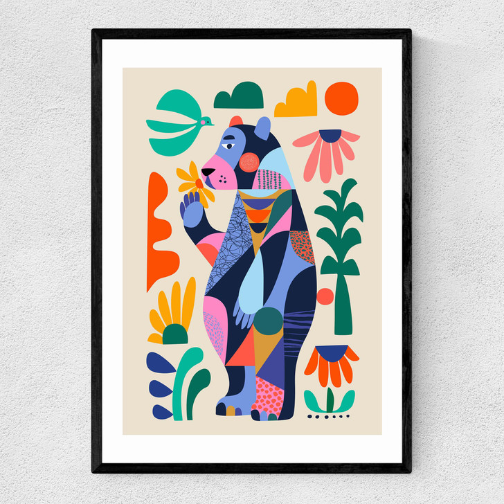 Bear by Rachel Lee Narrow Black Frame