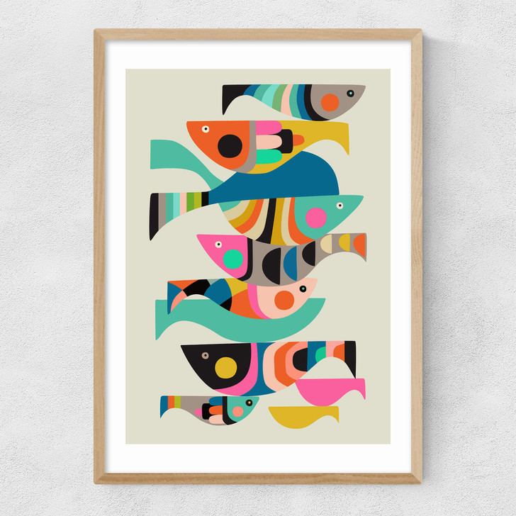 Fishes Narrow Oak Frame