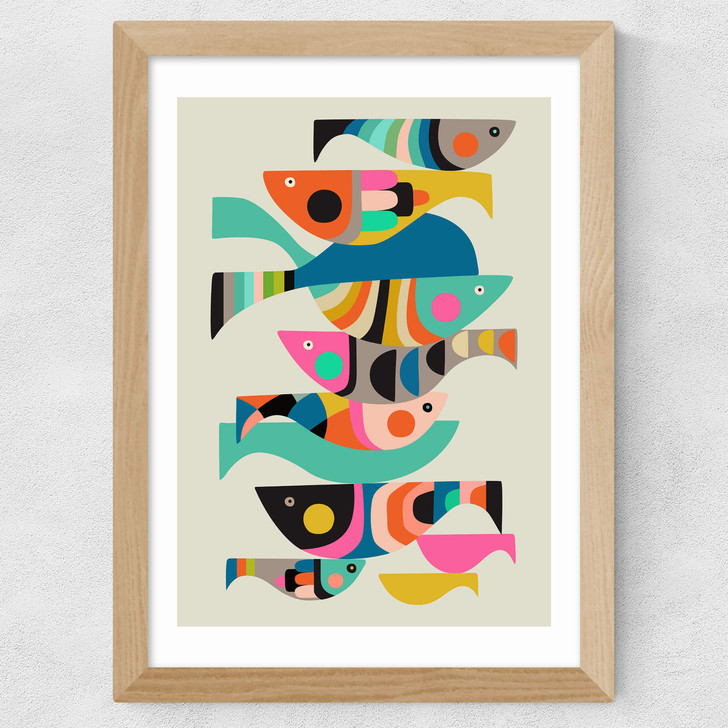 Fishes Wide Oak Frame