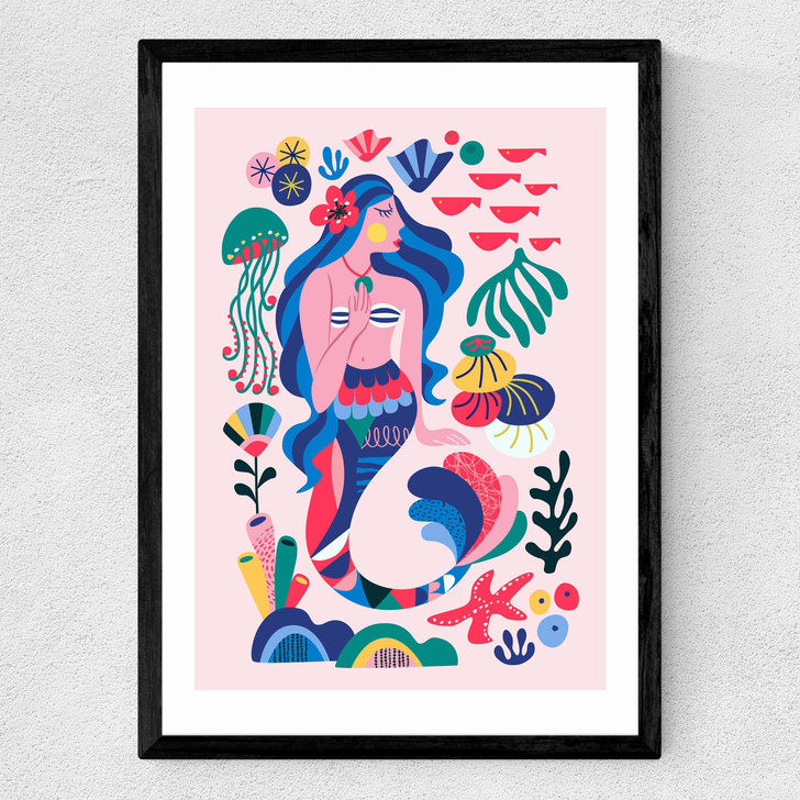 Mermaid Medium Black Frame Mermaid Medium Black Frame