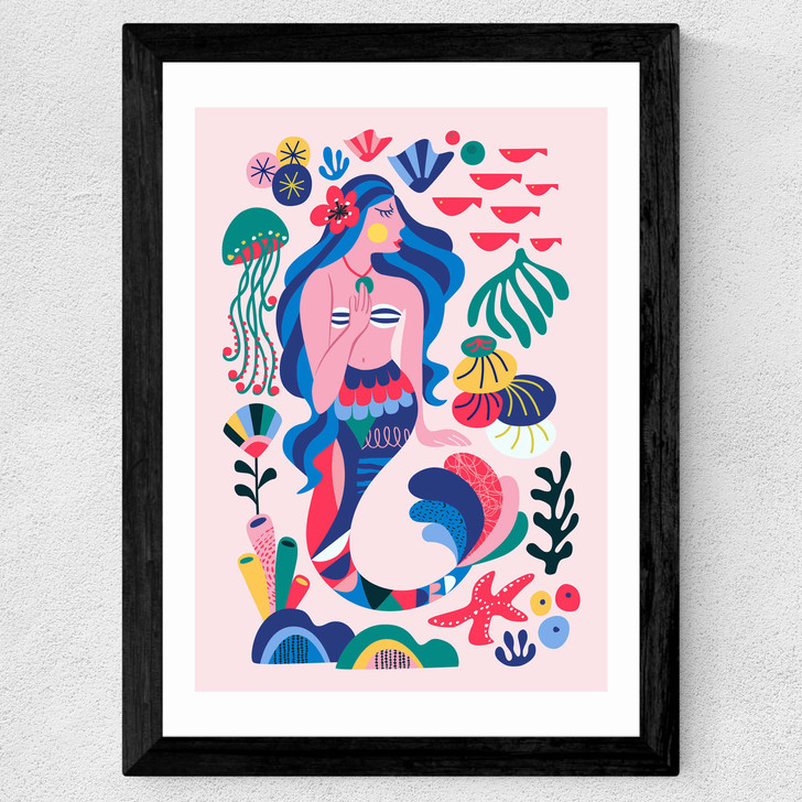 Mermaid Wide Black Frame Mermaid Wide Black Frame