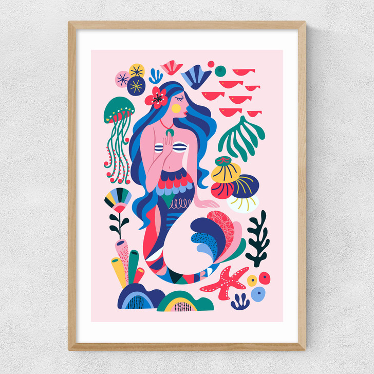 Mermaid Narrow Oak Frame Mermaid Narrow Oak Frame