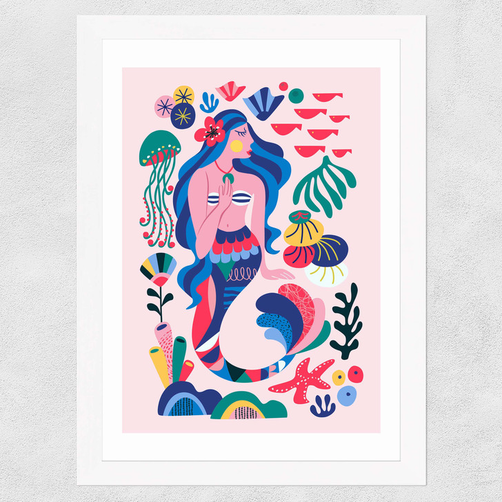 Mermaid Wide White Frame Mermaid Wide White Frame