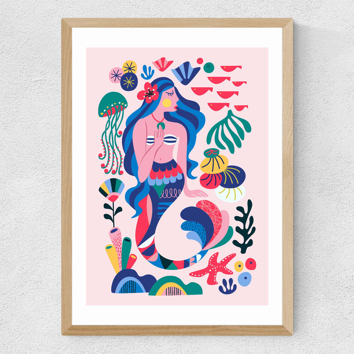 Mermaid Medium Oak Frame