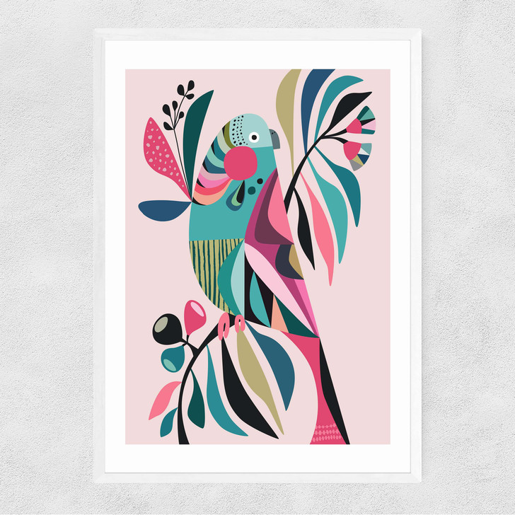 Parakeet Narrow White Frame