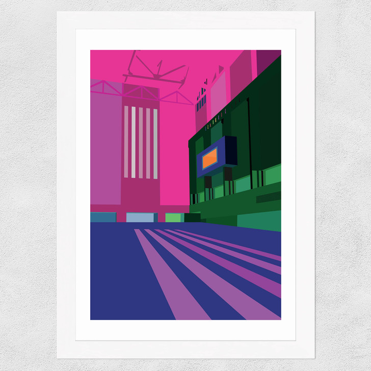 Tate Modern - Turbine Hall (Pink) Wide White Frame Tate Modern - Turbine Hall (Pink) Wide White Frame