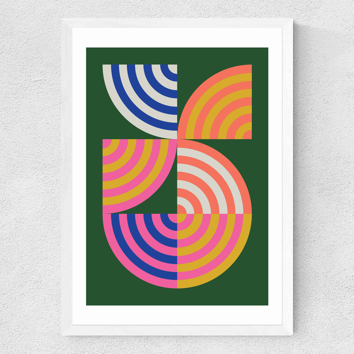 Abstrakt Medium White Frame