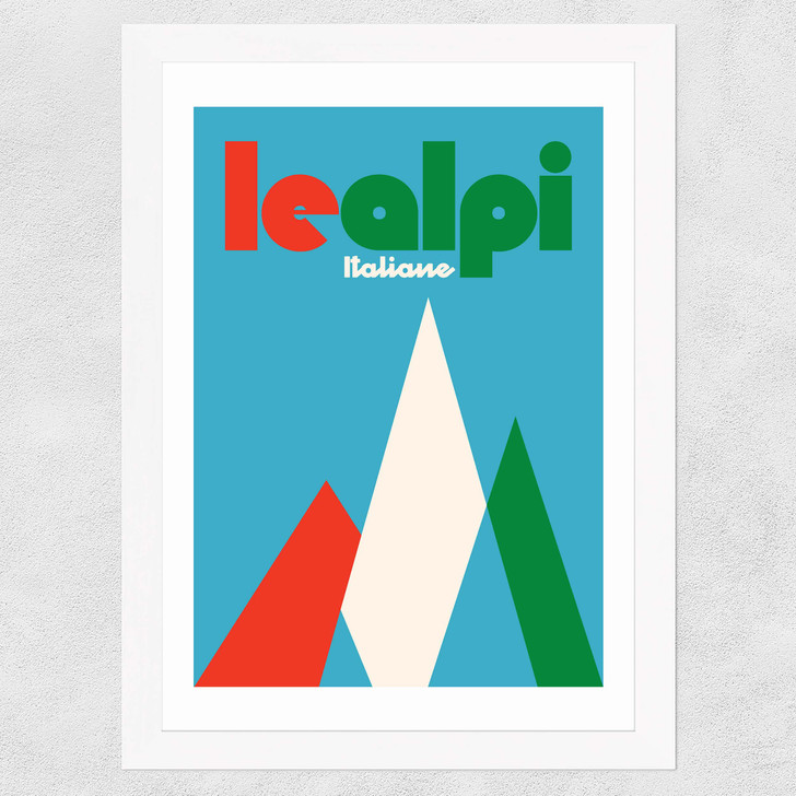 Le Alpi Wide White Frame