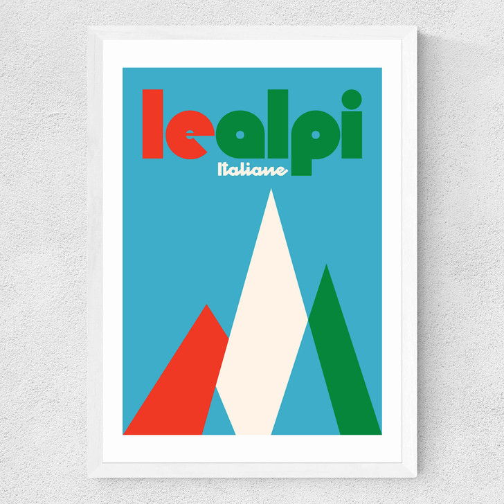 Le Alpi Medium White Frame