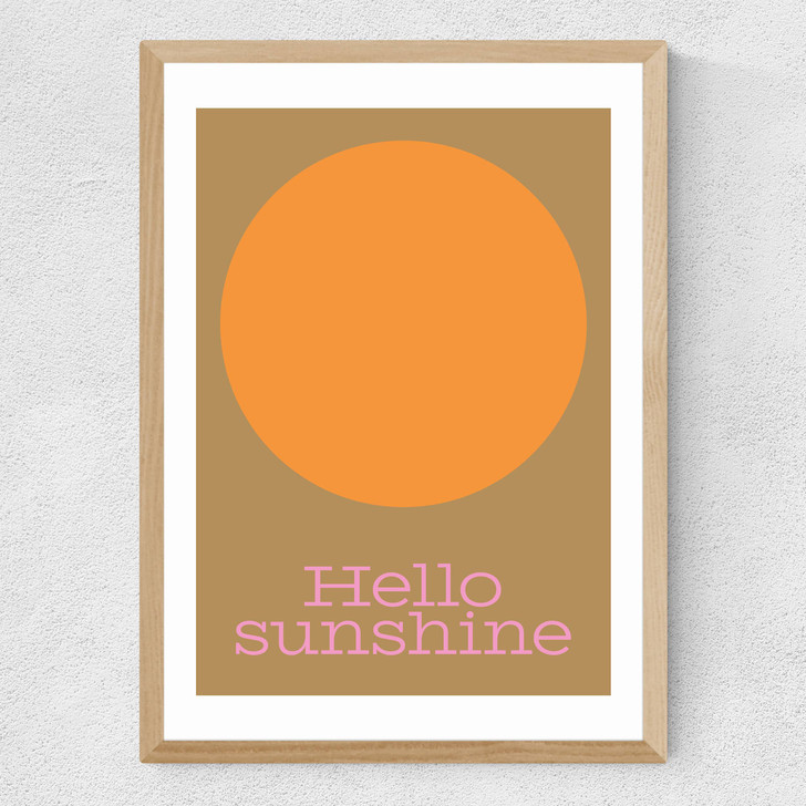Hello Sunshine Medium Oak Frame