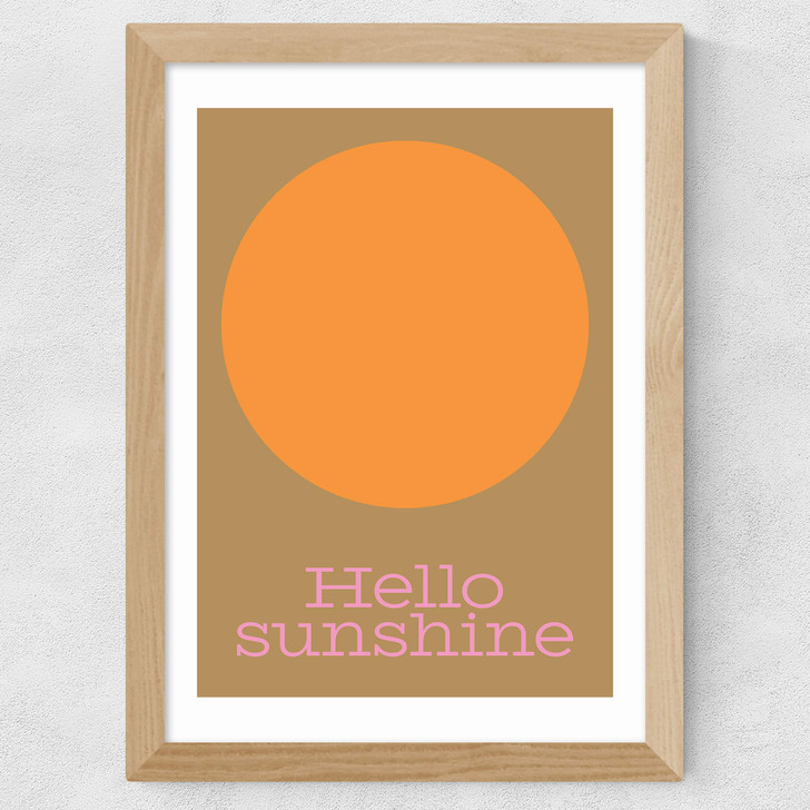 Hello Sunshine Wide Oak Frame