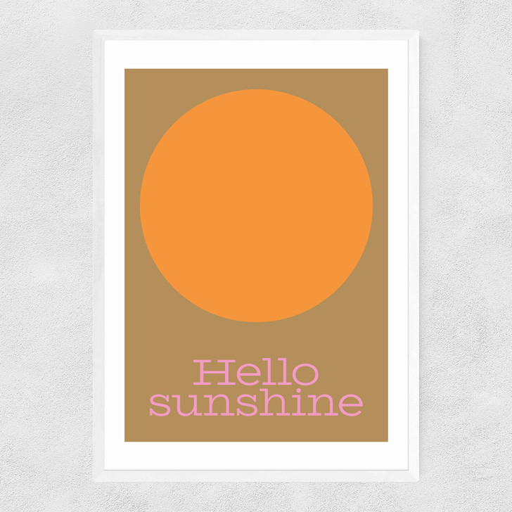 Hello Sunshine Narrow White Frame