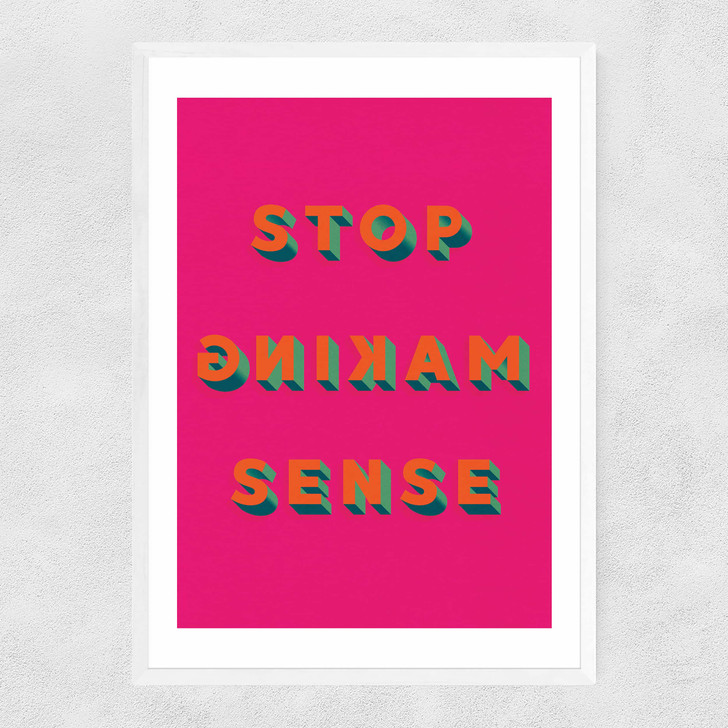 Stop Making Sense Narrow White Frame