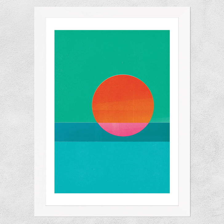 Sunrise by Limbo and Ginger Wide White Frame Sunrise by Limbo and Ginger Wide White Frame