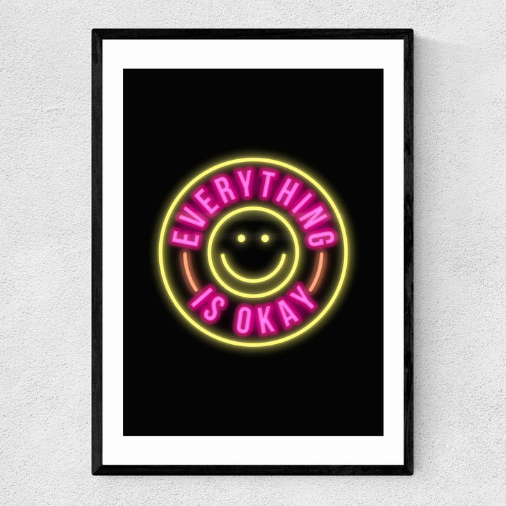 Everything is Okay Narrow Black Frame Everything is Okay Narrow Black Frame
