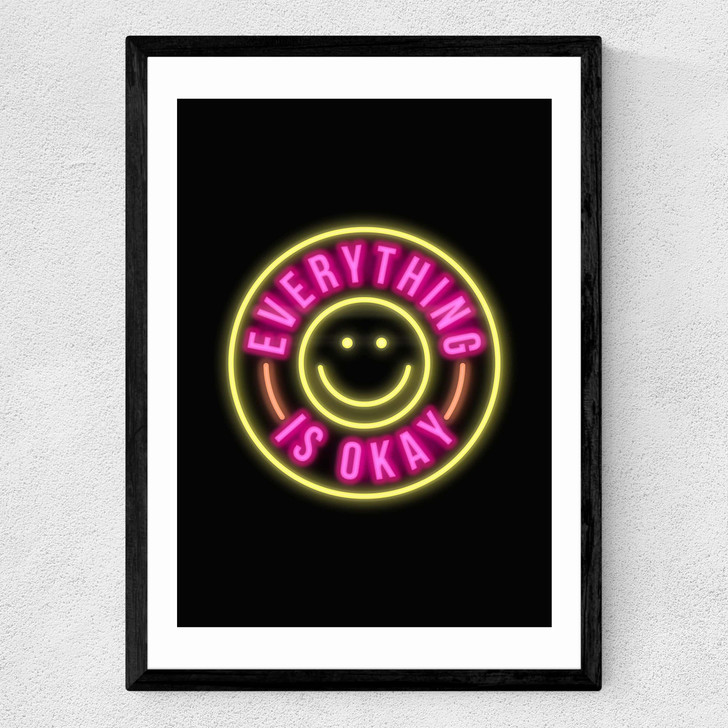 Everything is Okay Medium Black Frame Everything is Okay Medium Black Frame