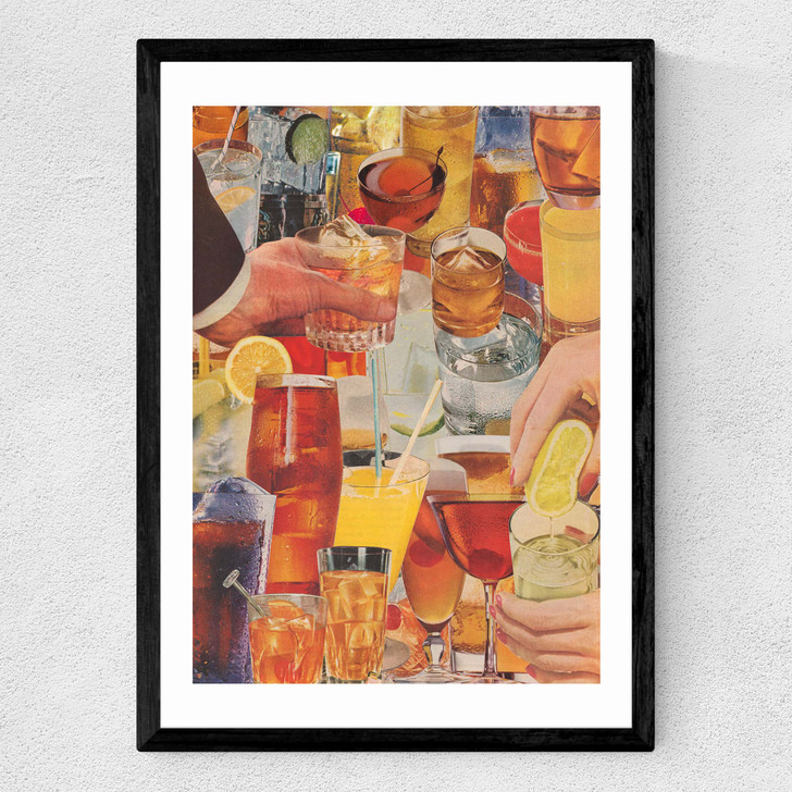 Shaken Not Stirred Medium Black Frame