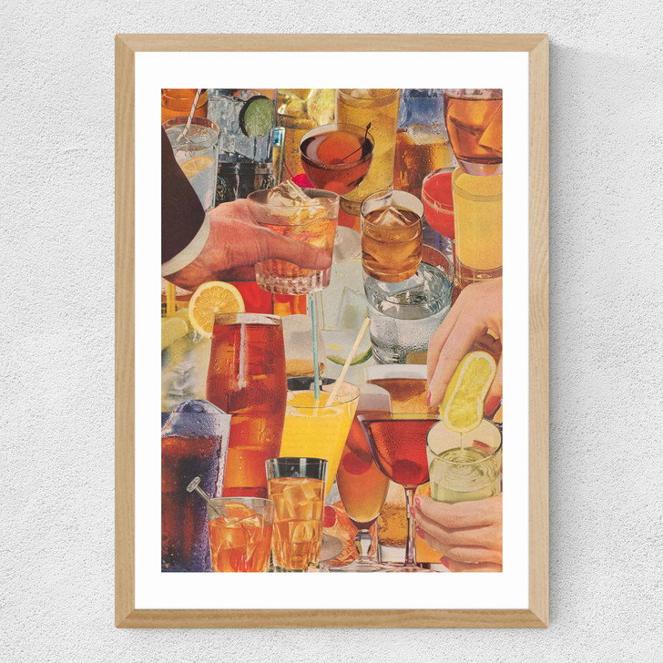 Shaken Not Stirred Medium Oak Frame
