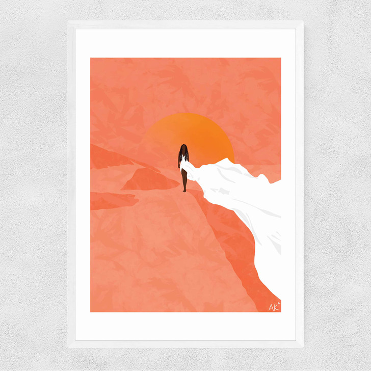Arabian Sunset Narrow White Frame Arabian Sunset Narrow White Frame