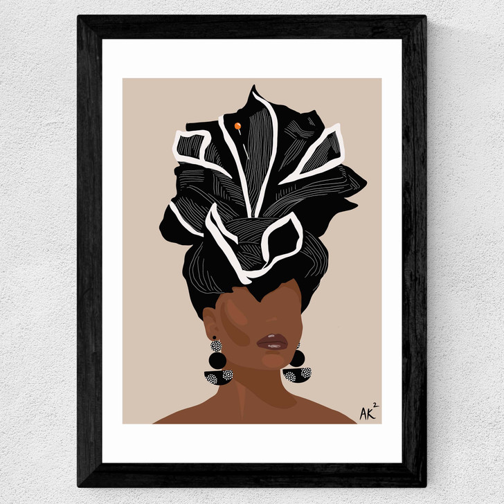 Xhosa Woman Wide Black Frame Xhosa Woman Wide Black Frame