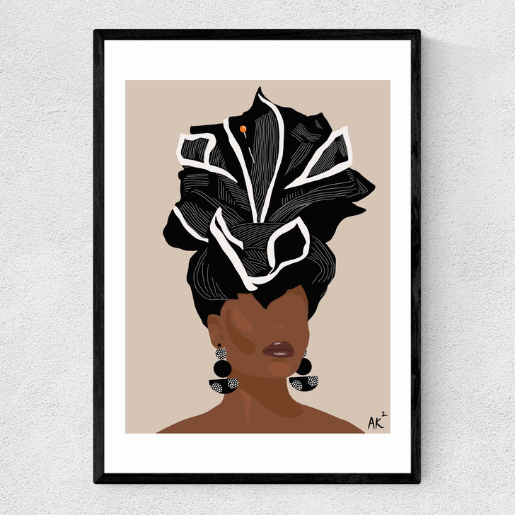 Xhosa Woman Narrow Black Frame
