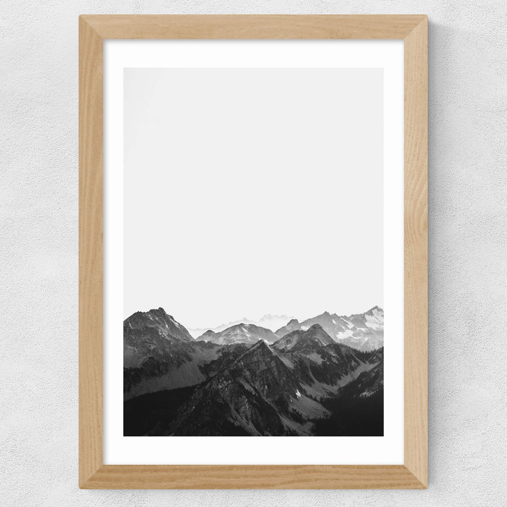 Mountains Oak and White Wide Oak Frame Mountains Oak and White Wide Oak Frame