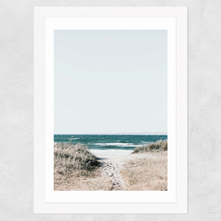 Sea View Wide White Frame