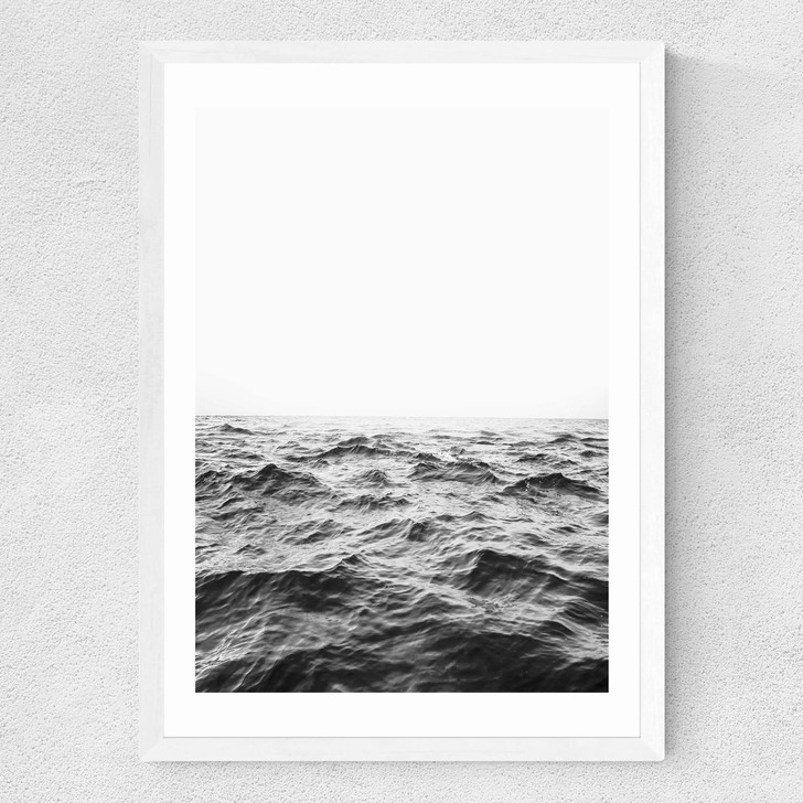Minimalist Ocean Medium White Frame Minimalist Ocean Medium White Frame