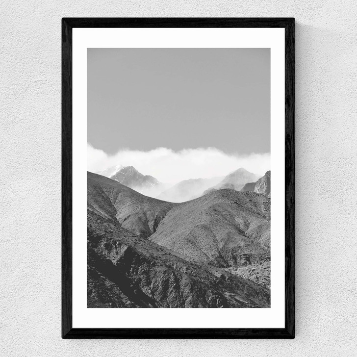 Clouds in the Mountains Medium Black Frame