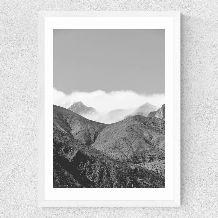 Clouds in the Mountains Medium White Frame