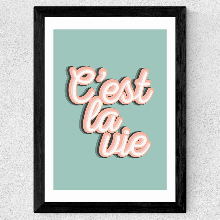 C'est La Vie Wide Black Frame C'est La Vie Wide Black Frame