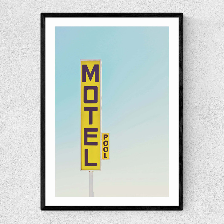 Motel by Oh Fine! Art Narrow Black Frame
