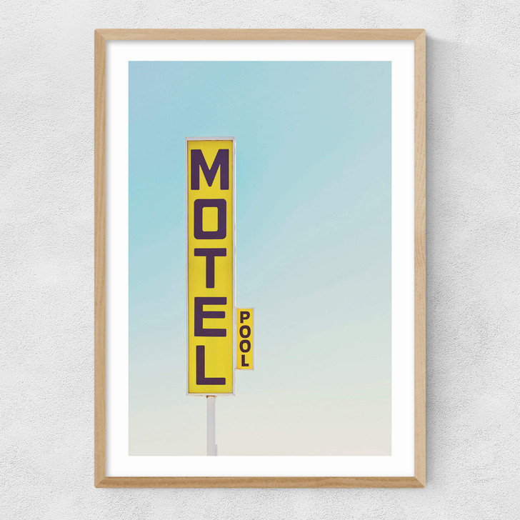 Motel by Oh Fine! Art Narrow Oak Frame
