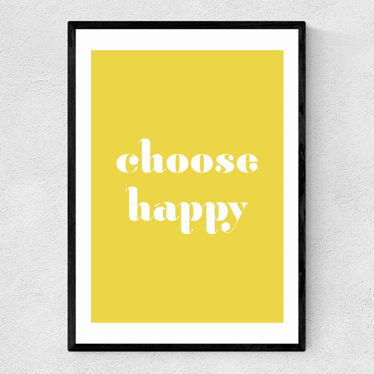 Choose Happy Narrow Black Frame Choose Happy Narrow Black Frame