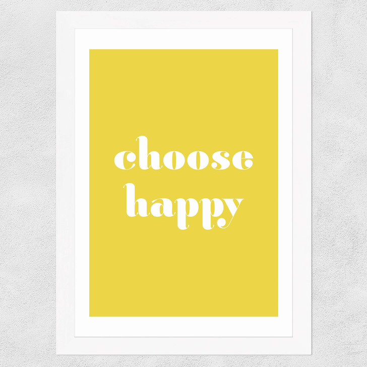 Choose Happy Wide White Frame Choose Happy Wide White Frame