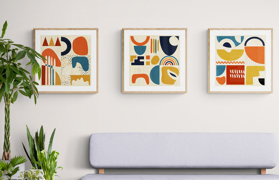 How make your abstract art prints look as stylish as possible in your home
