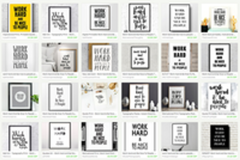 Anthony Burrill talks to It's Nice That about his numerous Etsy Work Hard Rip-offs